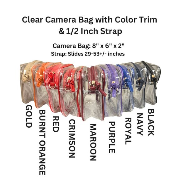 LSU - Licensed - Geaux Tigers | Game Day | Clear Purse | Adjustable Strap - Picture 7 of 8